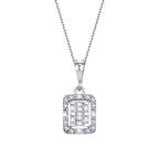 0.15 ct. Diamant Baguette Halskette