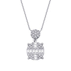 0.38 ct. Diamant Baguette Halskette