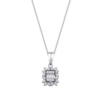 0,10 ct. Diamant Baguette Halskette