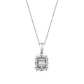 0.10 ct. Diamant Baguette Halskette