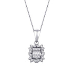 0,10 ct. Diamant Baguette Halskette