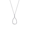 0.22 ct. Diamant Baguette Halskette