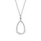 0.22 ct. Diamant Baguette Halskette