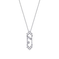 0,09 ct. Diamant Baguette Halskette