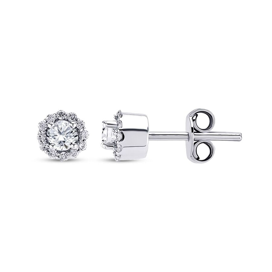 0.37 ct. Diamant Solitär Ohrringe
