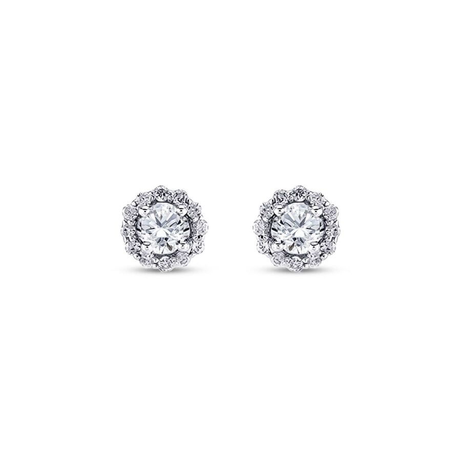 0.37 ct. Diamant Solitär Ohrringe