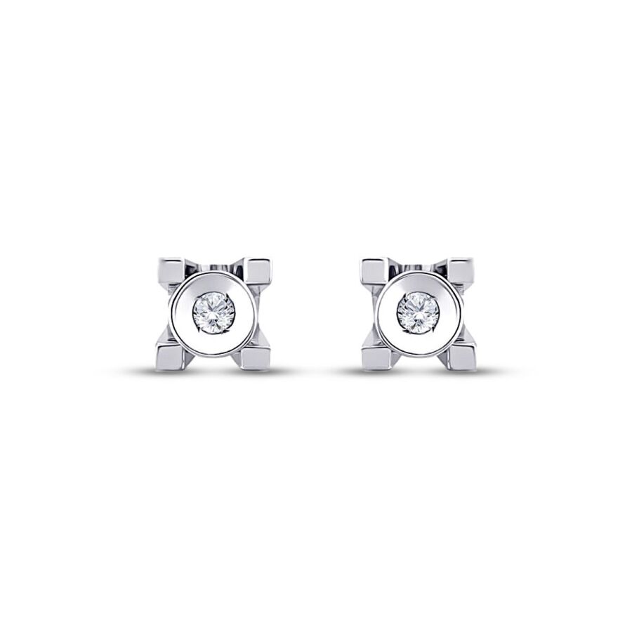 0,08 ct. Diamant Solitär Ohrringe