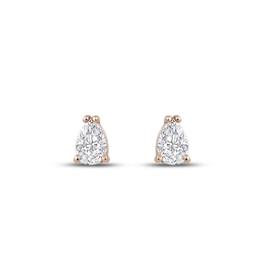 0,40 ct. Diamant Tropfen Solitär Ohrringe