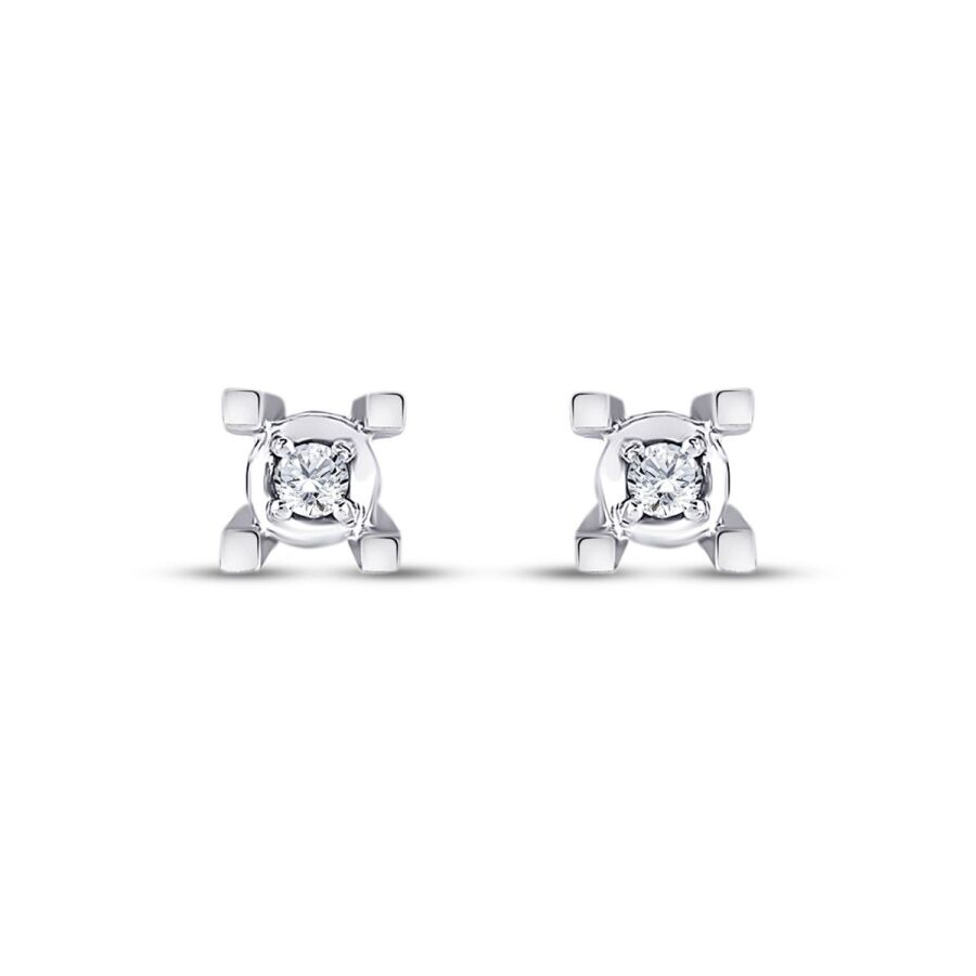 0.08 ct. Diamant Solitär Ohrringe