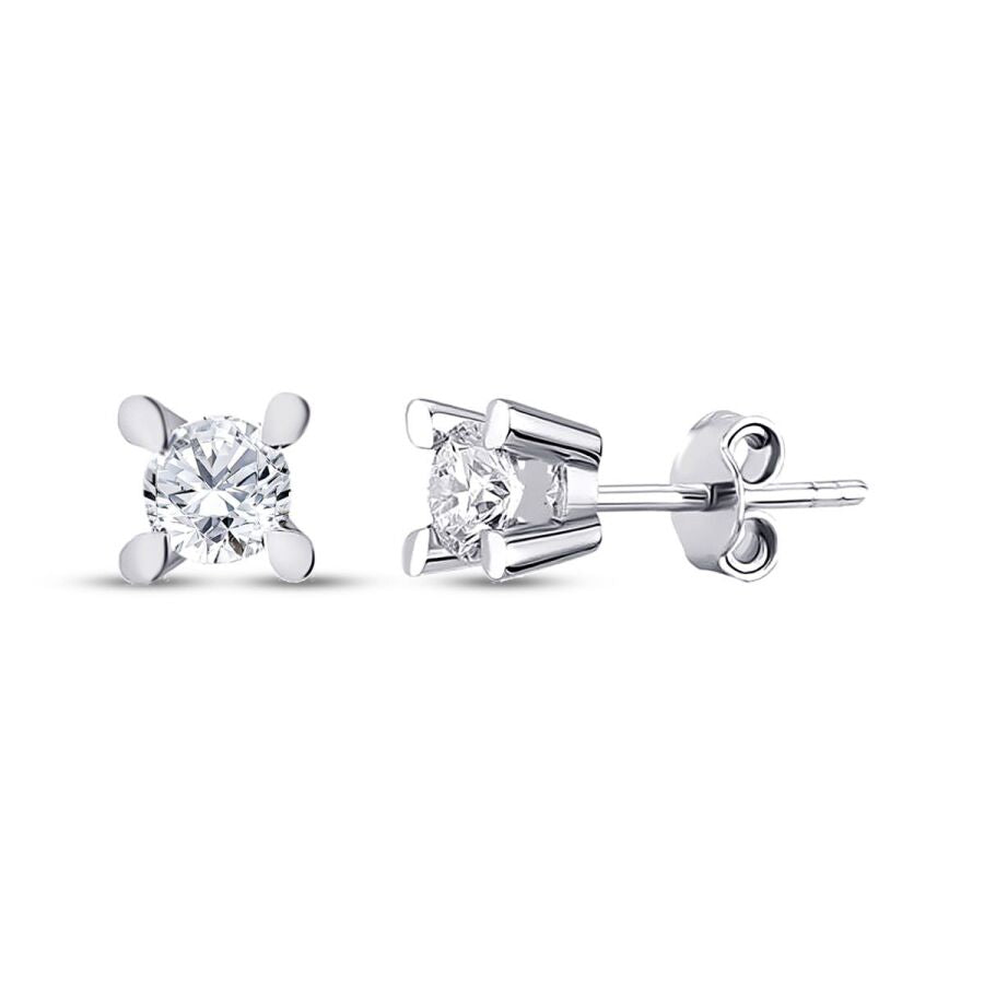 0.90 ct. Diamant Solitär Ohrringe
