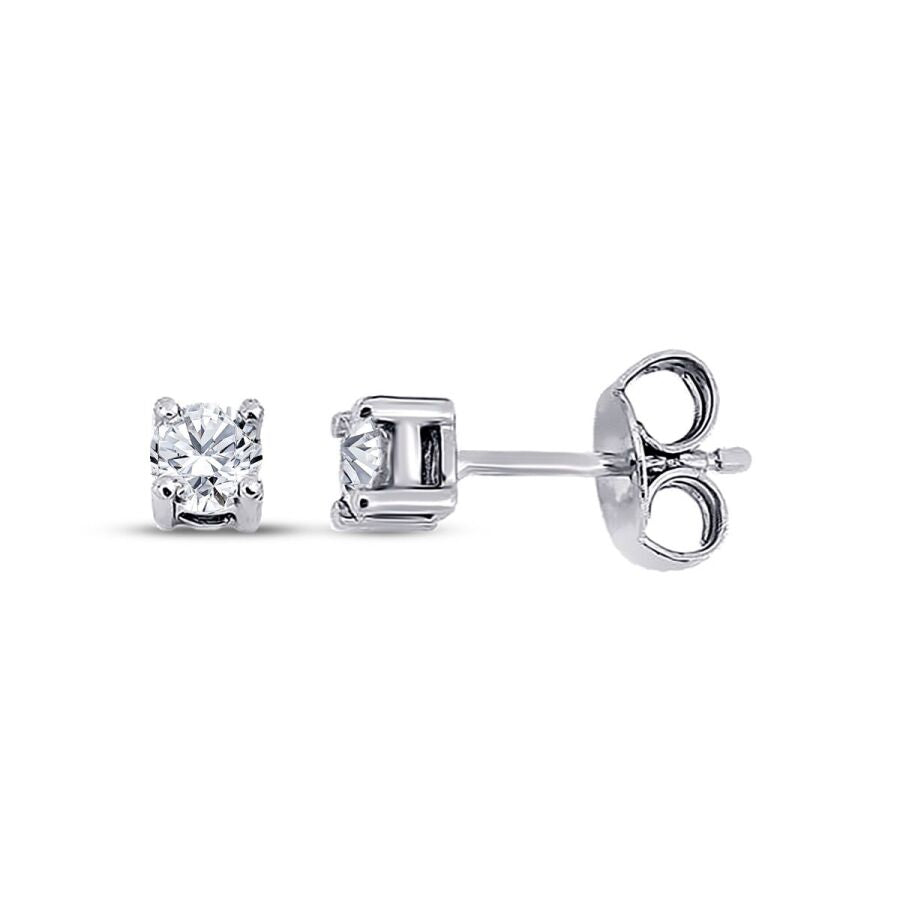 0.40 ct. Diamant Solitär Ohrringe