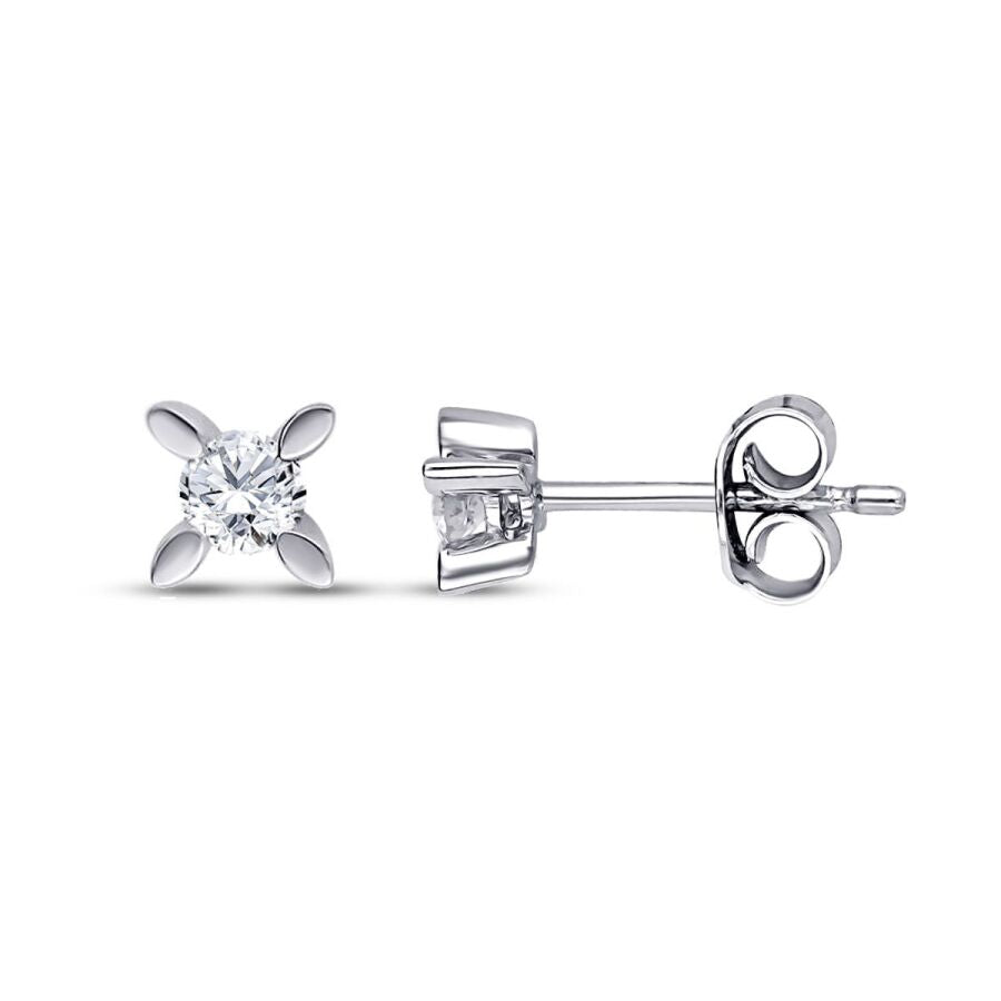 0,20 ct. Diamant Solitär Ohrringe