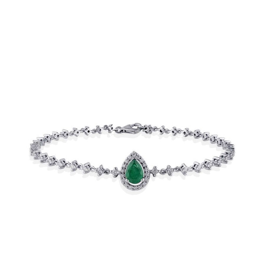 1.40 ct. Diamant Smaragd Armband