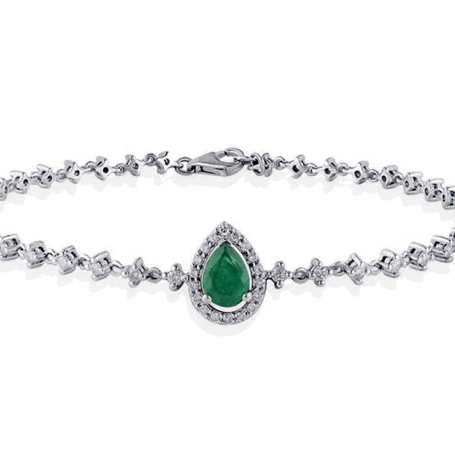 1.40 ct. Diamant Smaragd Armband