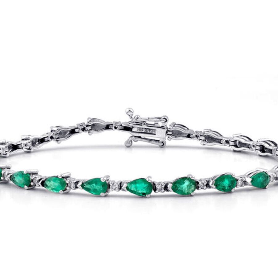 4.88 ct. Diamant Smaragd Armband