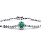 1,13 ct. Diamant Smaragd Armband
