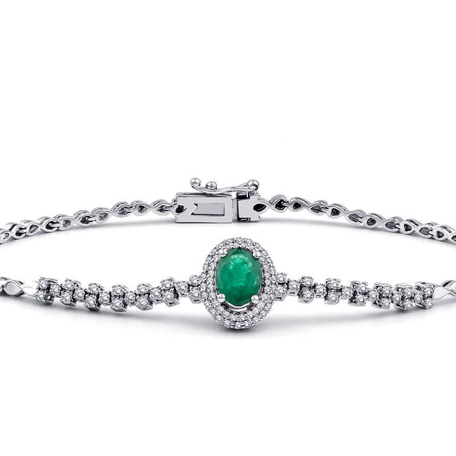 1,13 ct. Diamant Smaragd Armband