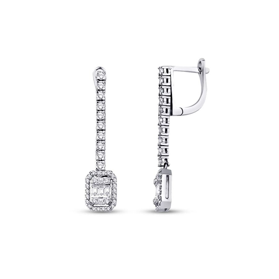 0,99 ct. Diamant Baguette Ohrringe