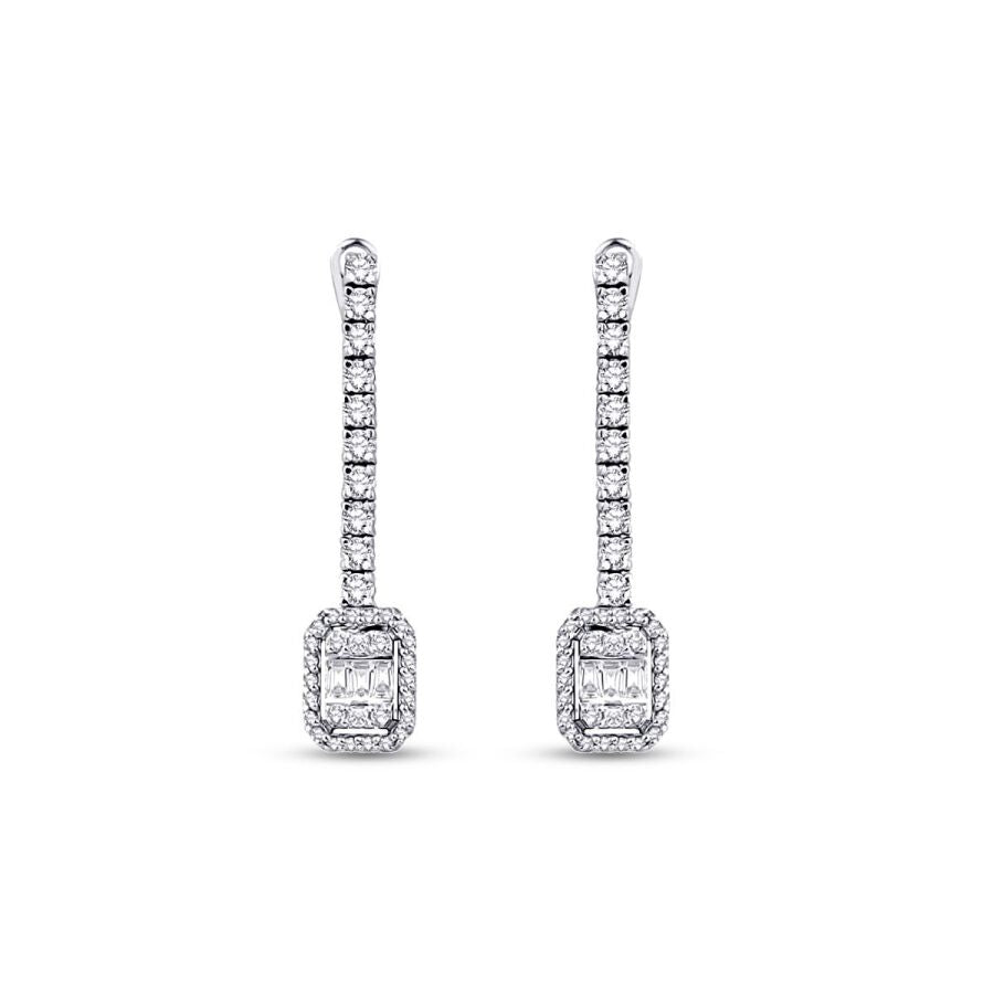 0,99 ct. Diamant Baguette Ohrringe