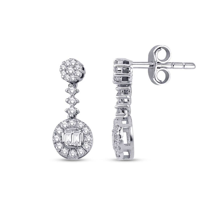 0,36 ct. Diamant Baguette Ohrringe