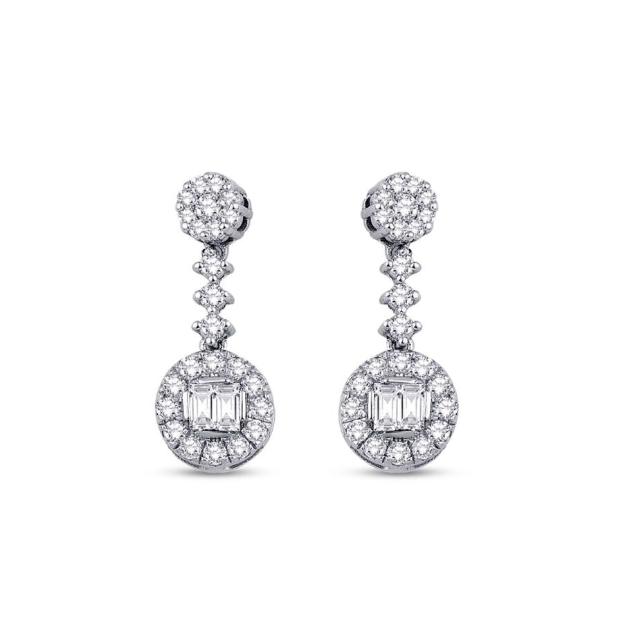 0,36 ct. Diamant Baguette Ohrringe