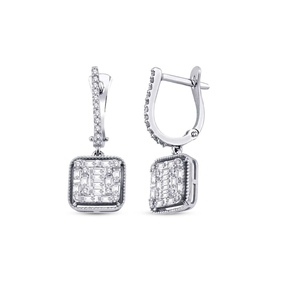 0.70 ct. Diamant Baguette Ohrringe