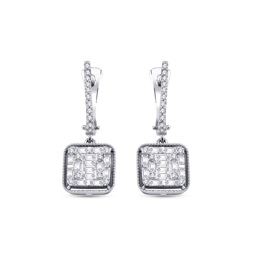 0.70 ct. Diamant Baguette Ohrringe