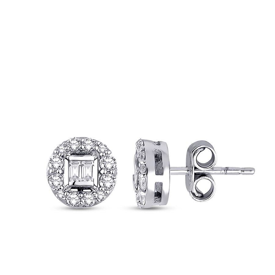0,33 ct. Diamant Baguette Ohrringe