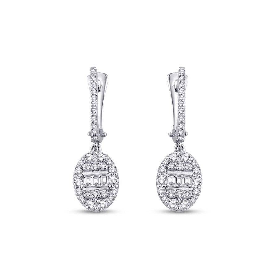 0.85 ct. Diamant Baguette Ohrringe