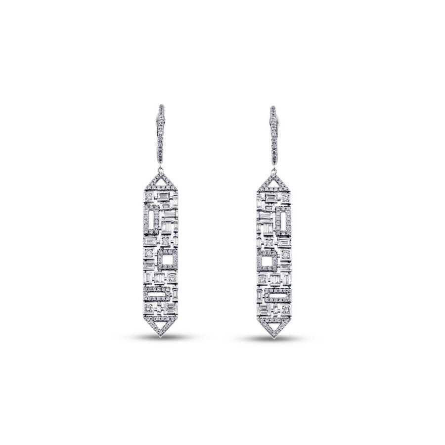 0.65 ct. Diamant Baguette Ohrringe