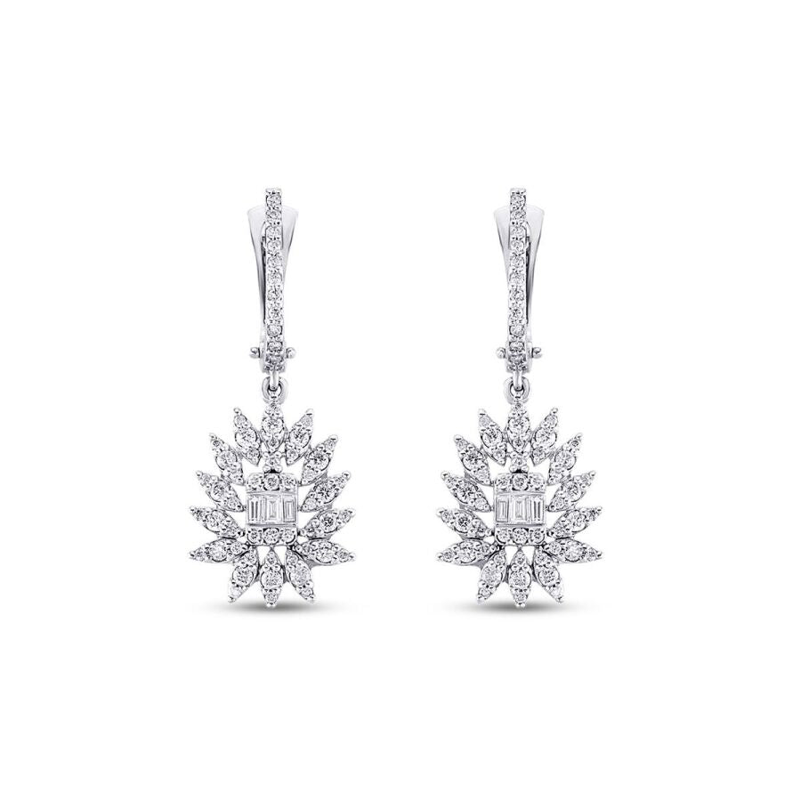 0.91 ct. Diamant Baguette Ohrringe