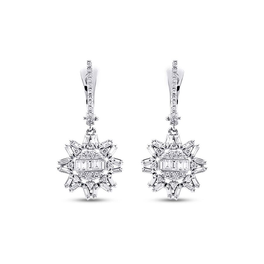 0.59 ct. Diamant Baguette Ohrringe