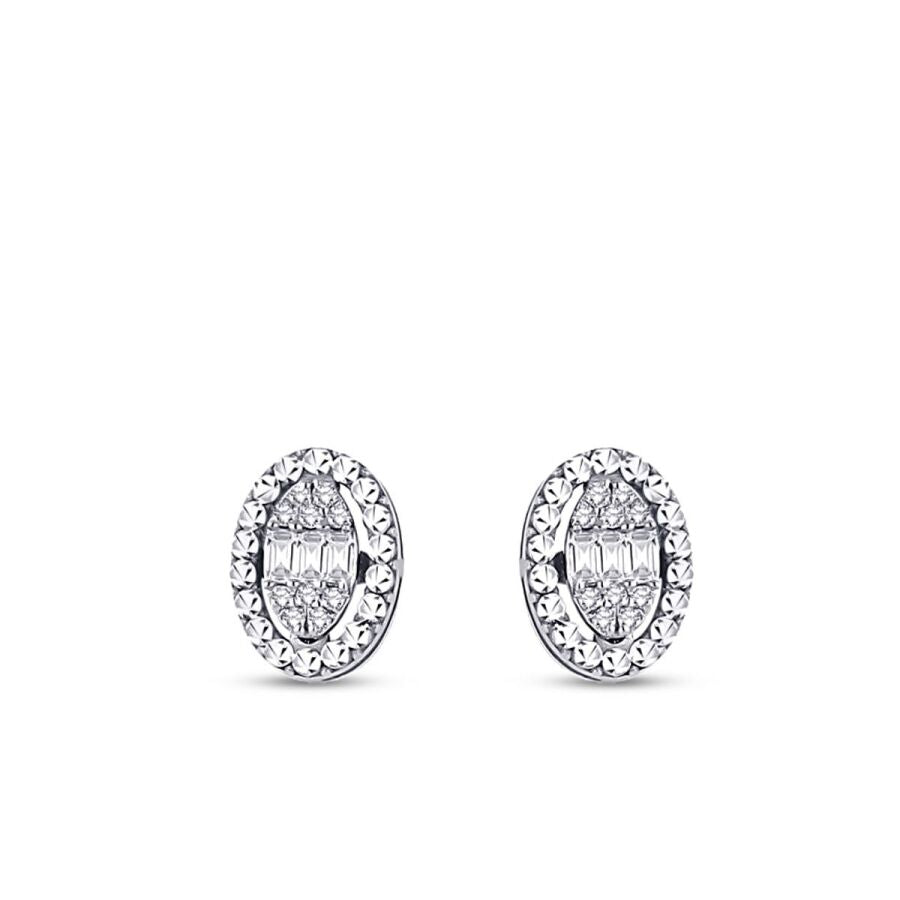 0,14 ct. Diamant Baguette Ohrringe