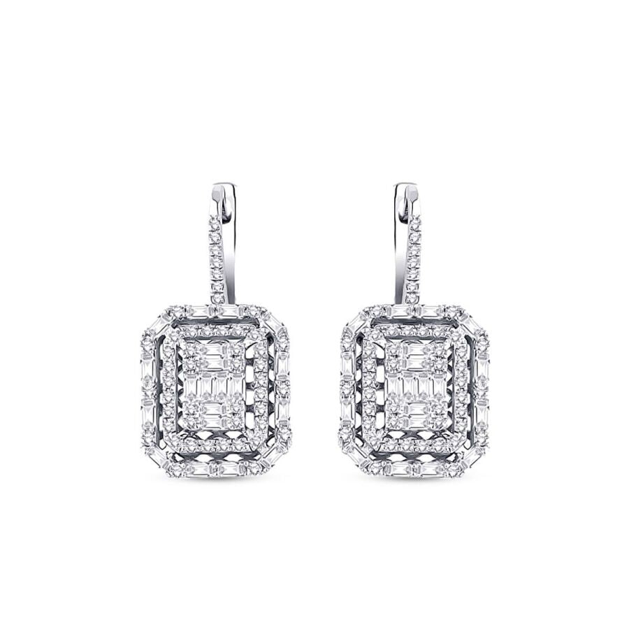 1.16 ct. Diamant Baguette Ohrringe