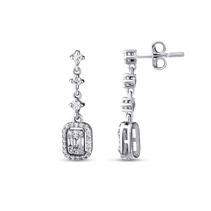 0.46 ct. Diamant Baguette Ohrringe