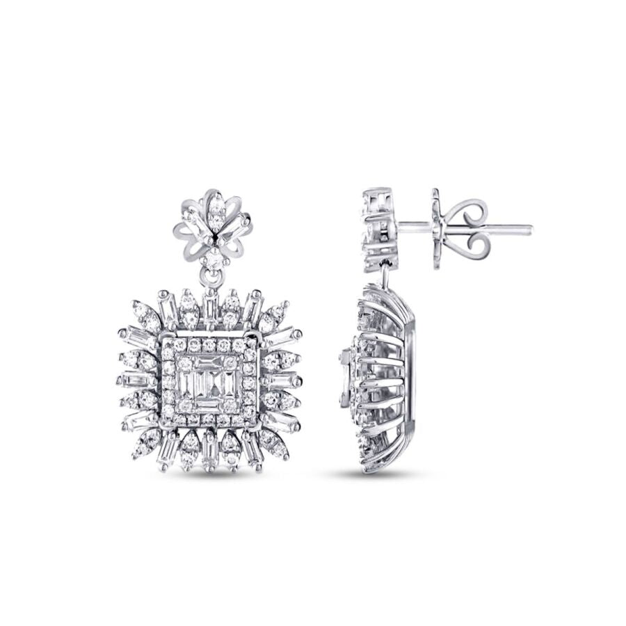 1,20 ct. Diamant Baguette Ohrringe