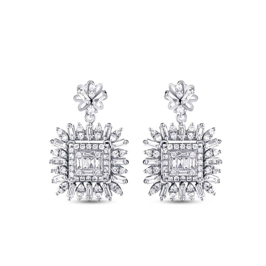 1.20 ct. Diamant Baguette Ohrringe