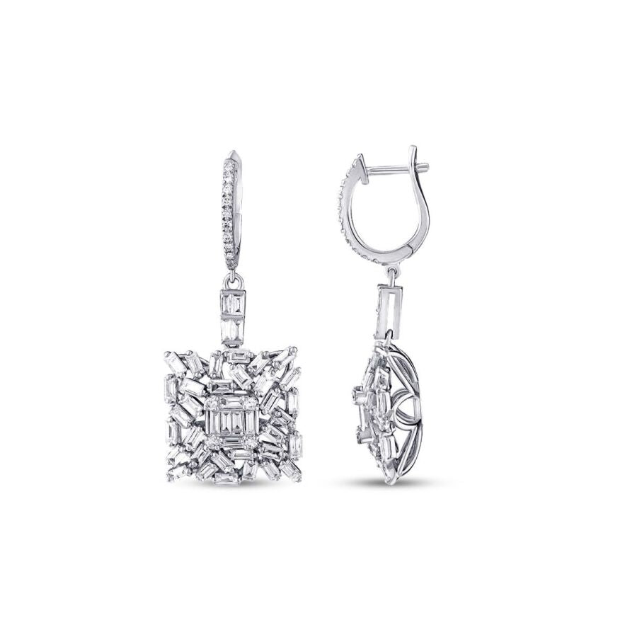 2.65 ct. Diamant Baguette Ohrringe