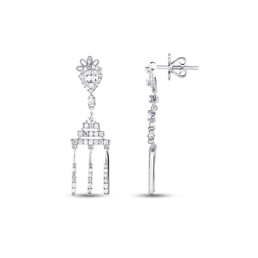 0,68 ct. Diamant Baguette Ohrringe