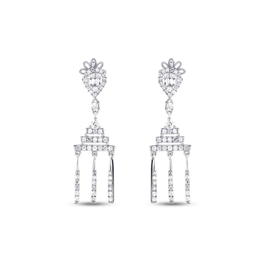 0,68 ct. Diamant Baguette Ohrringe