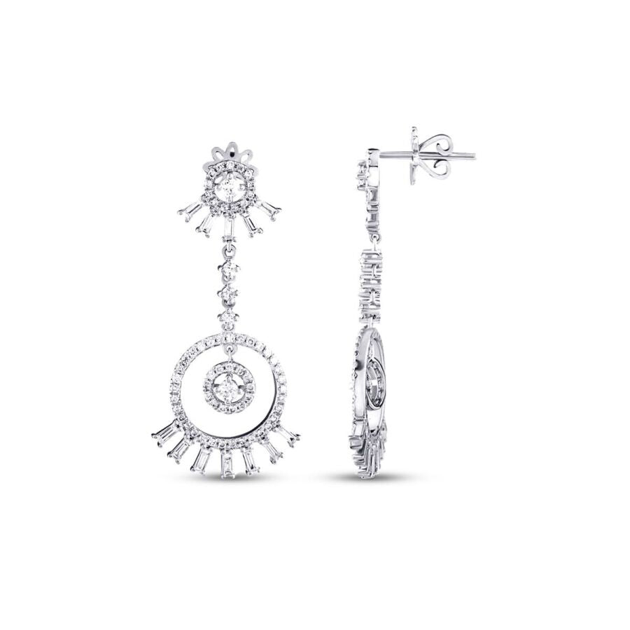 1.44 ct. Diamant Baguette Ohrringe