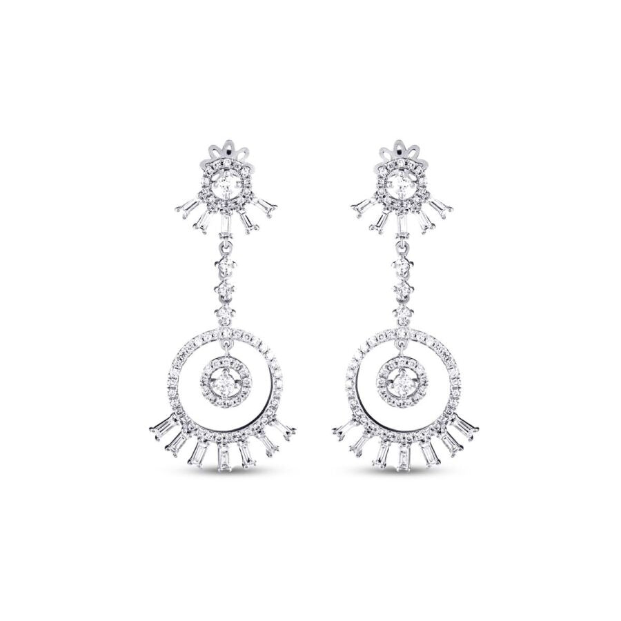 1.44 ct. Diamant Baguette Ohrringe