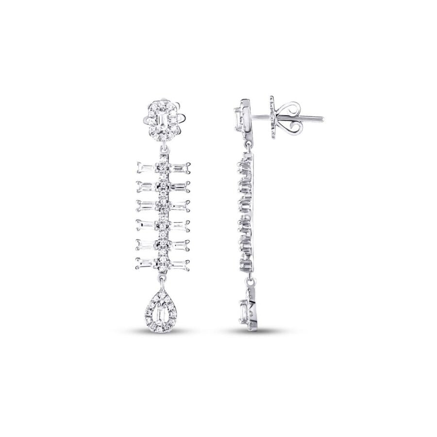 0.98 ct. Diamant Baguette Ohrringe