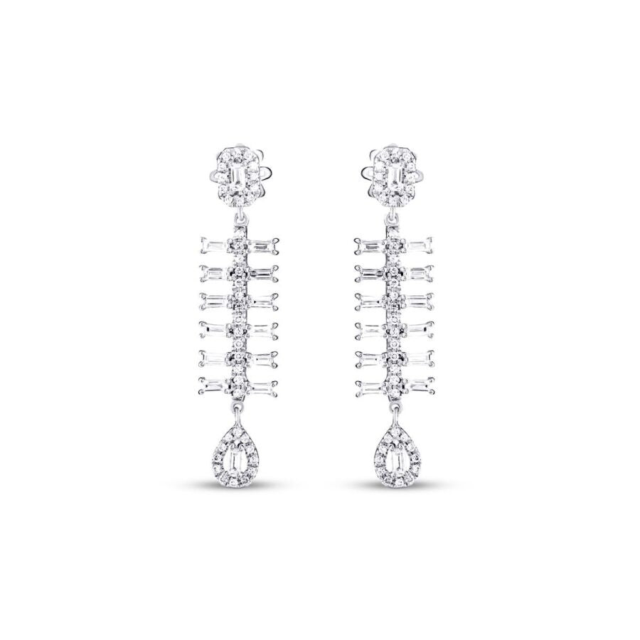 0.98 ct. Diamant Baguette Ohrringe