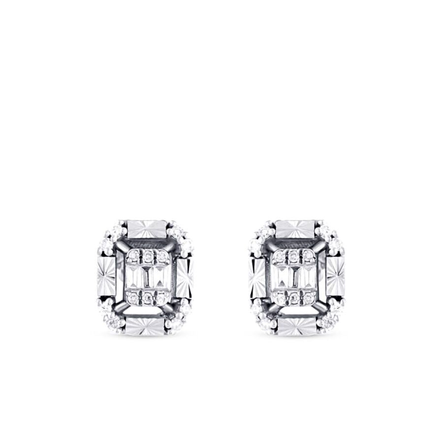 0.17 ct. Diamant Baguette Ohrringe