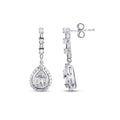 0,37 ct. Diamant Baguette Tropfen Ohrringe