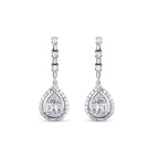 0,37 ct. Diamant Baguette Tropfen Ohrringe