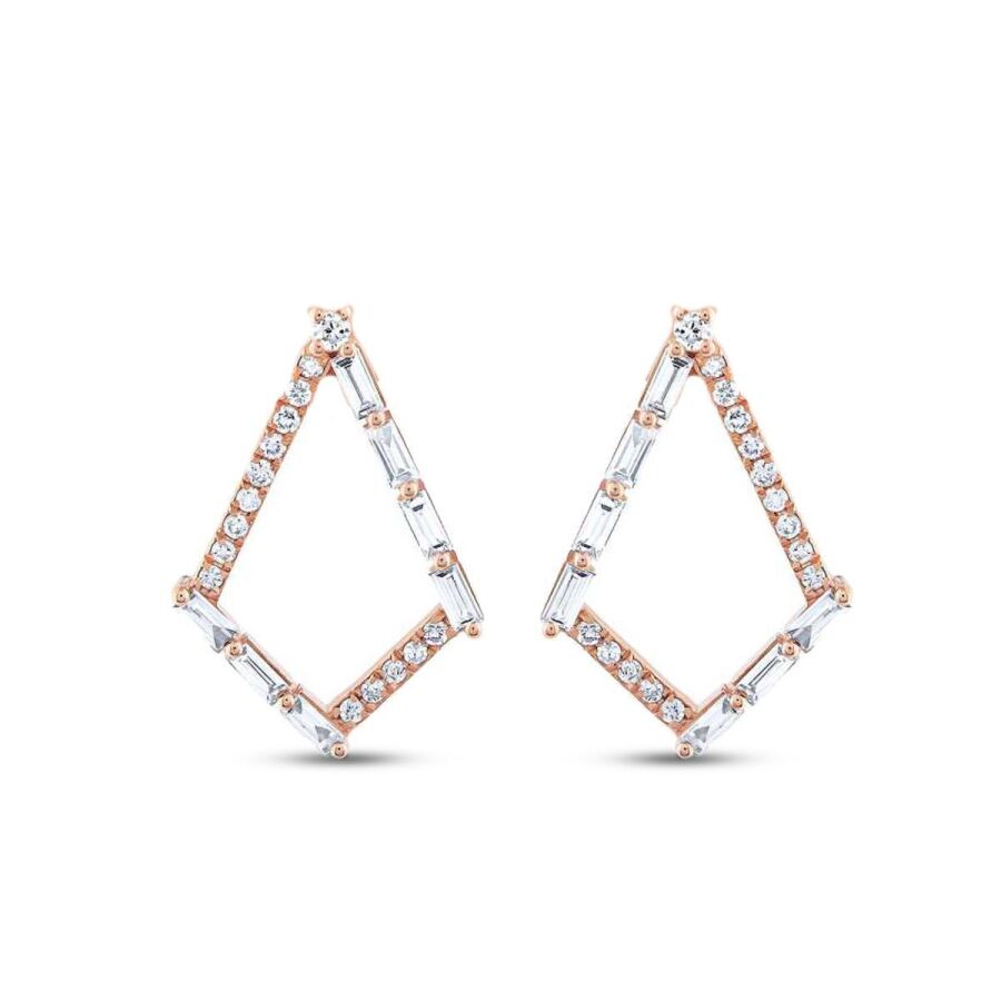 0.41 ct. Diamant Baguette Ohrringe