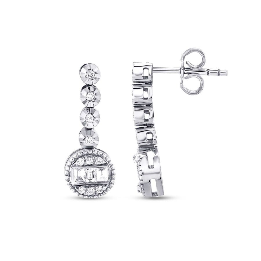 0.32 ct. Diamant Baguette Trend Ohrringe