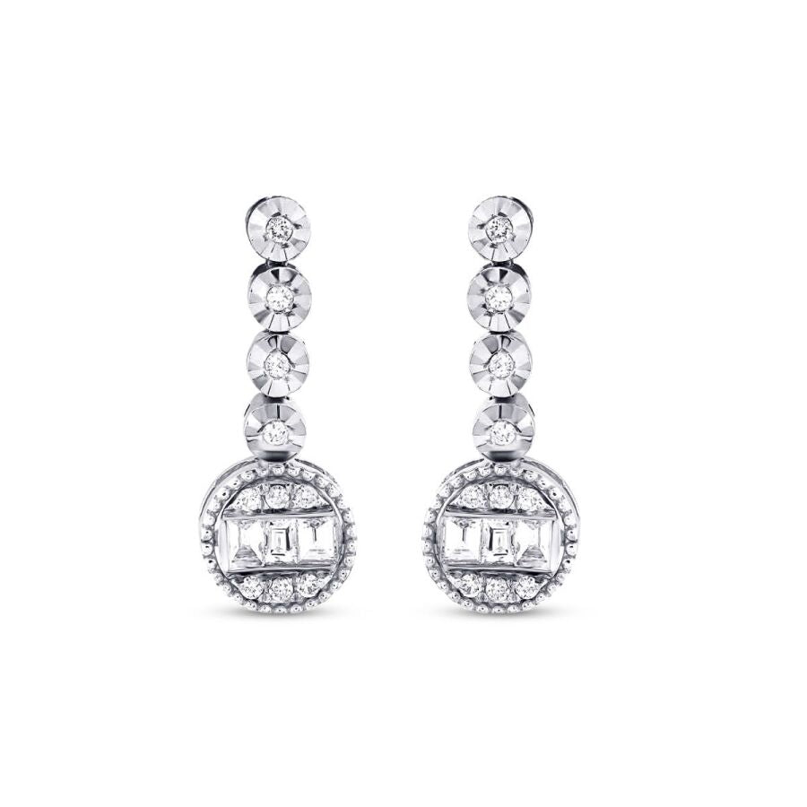 0,32 ct. Diamant Baguette Trend Ohrringe